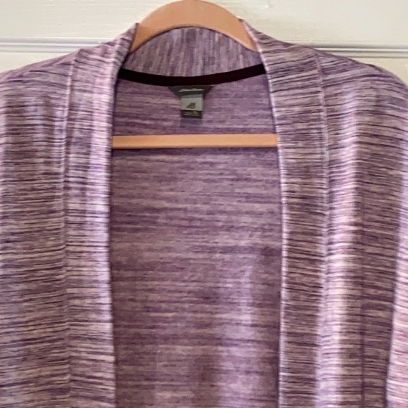 Eddie Bauer Womens Size TL Open Front Long Sleeve Cardigan Multi Tone Lavander - Picture 5 of 7